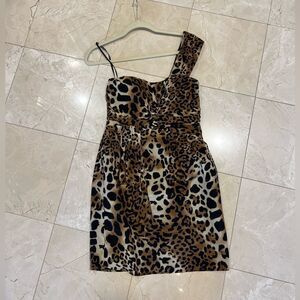nanette lepore mini cheetah dress